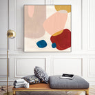 Pink Pebbles III by Eva Watts on GIANT ART - blue  shapes 