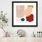 Pink Pebbles III by Eva Watts on GIANT ART - blue  shapes 