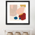 Pink Pebbles III by Eva Watts on GIANT ART - blue  shapes 
