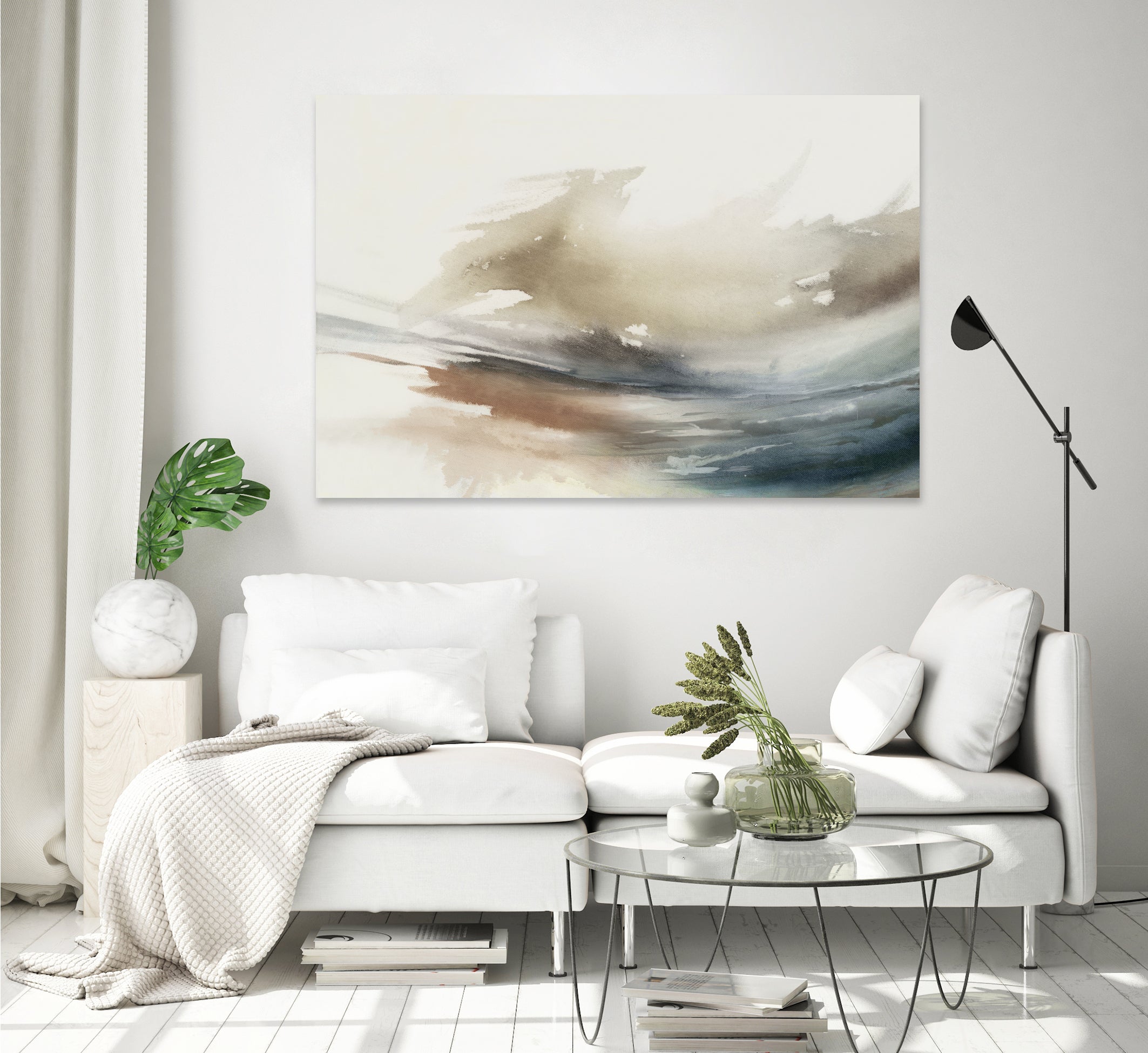 Gentle Abstractions  by Pi Studio  on GIANT ART - brown cloud dancer 