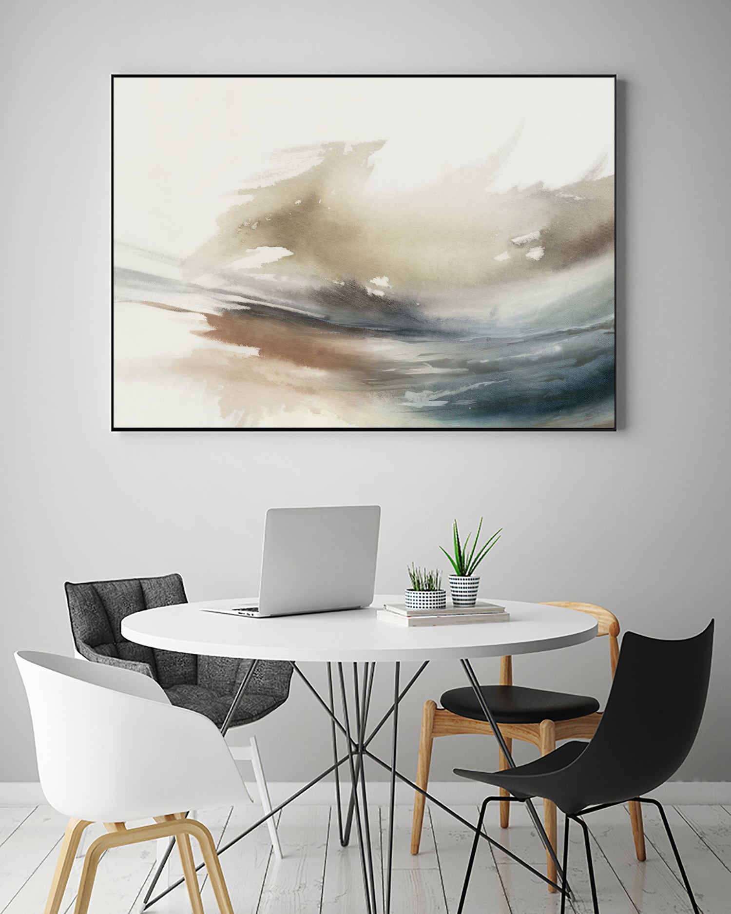 Gentle Abstractions  by Pi Studio  on GIANT ART - brown cloud dancer 