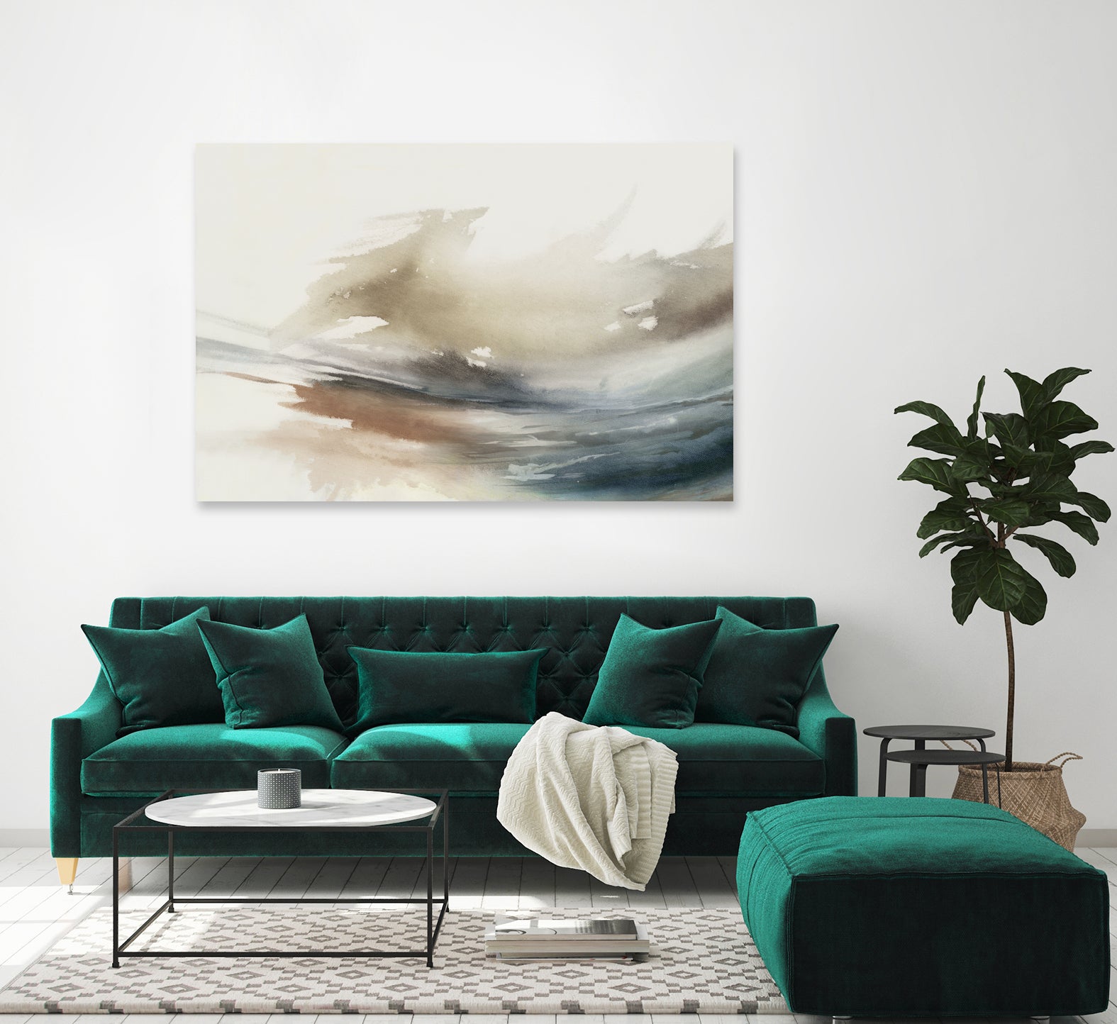 Gentle Abstractions  by Pi Studio  on GIANT ART - brown cloud dancer 