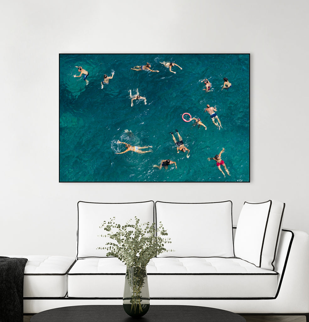 Blue water swim - Art Print by Carlo | GIANT ART