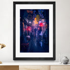 Tokyo Blue Rain by Javier on GIANT ART - night asia