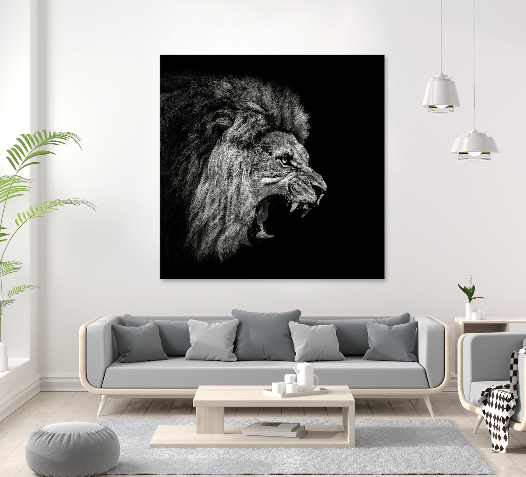 Roaring Lion #2 by Christian Meermann on GIANT ART - feline animal feline