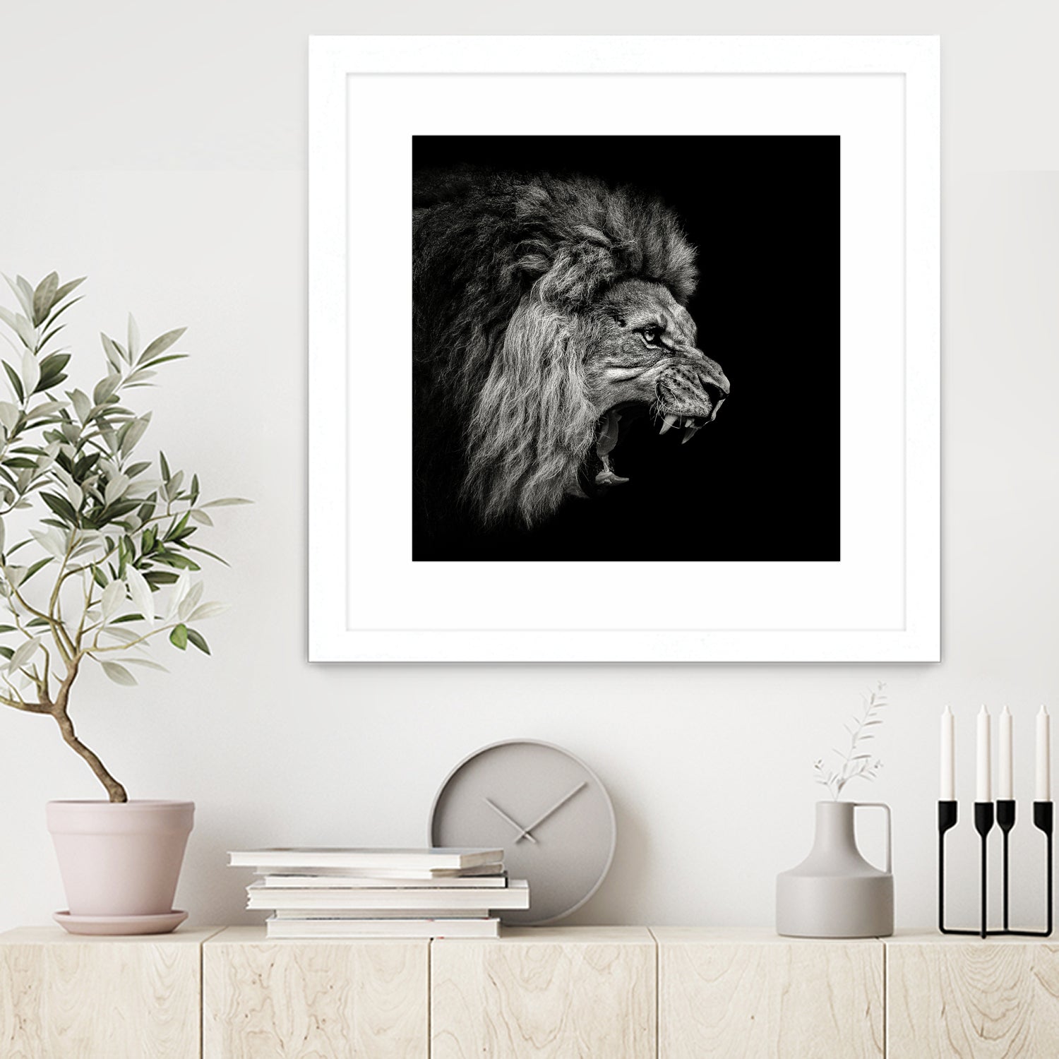 Roaring Lion #2 by Christian Meermann on GIANT ART - feline animal feline