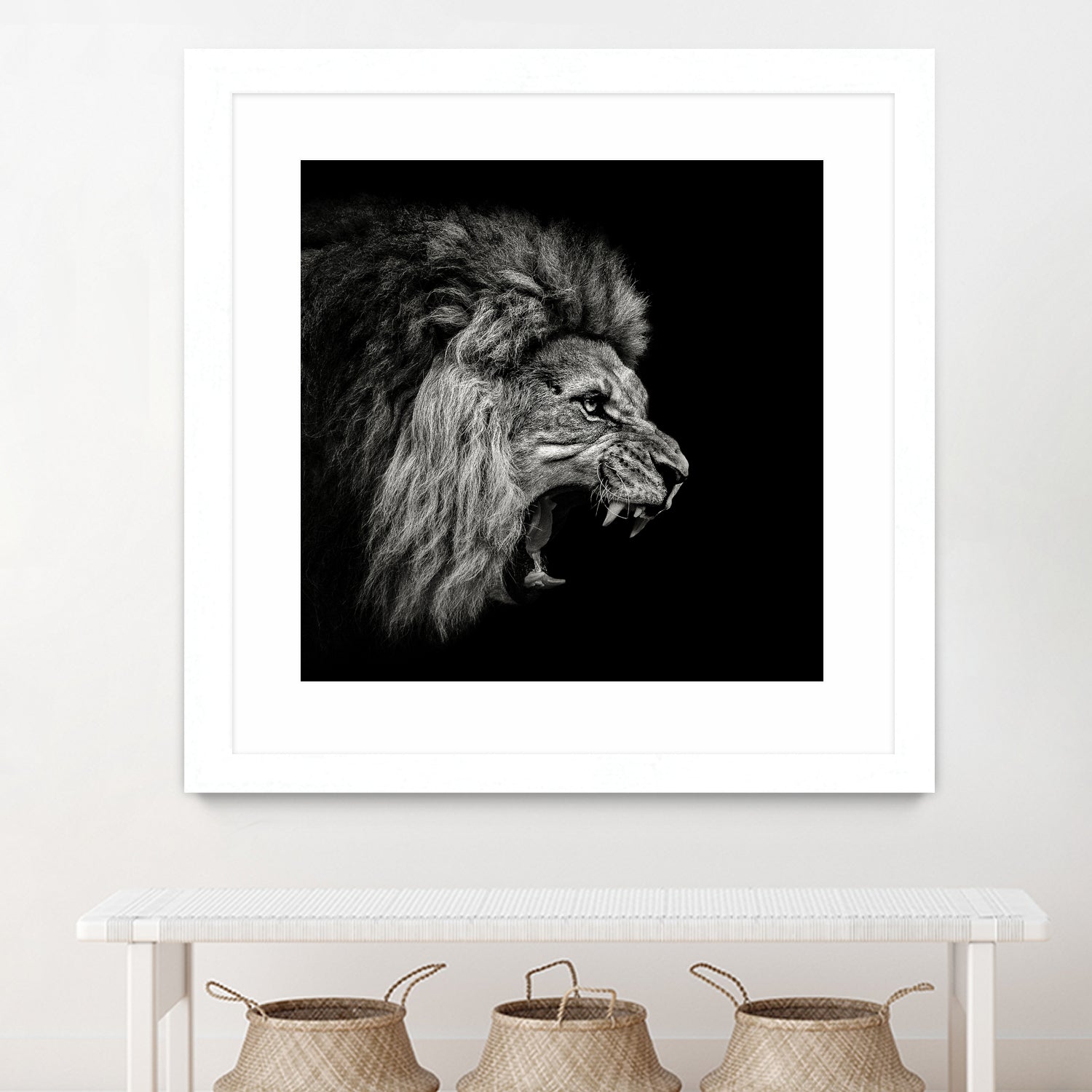 Roaring Lion #2 by Christian Meermann on GIANT ART - feline animal feline