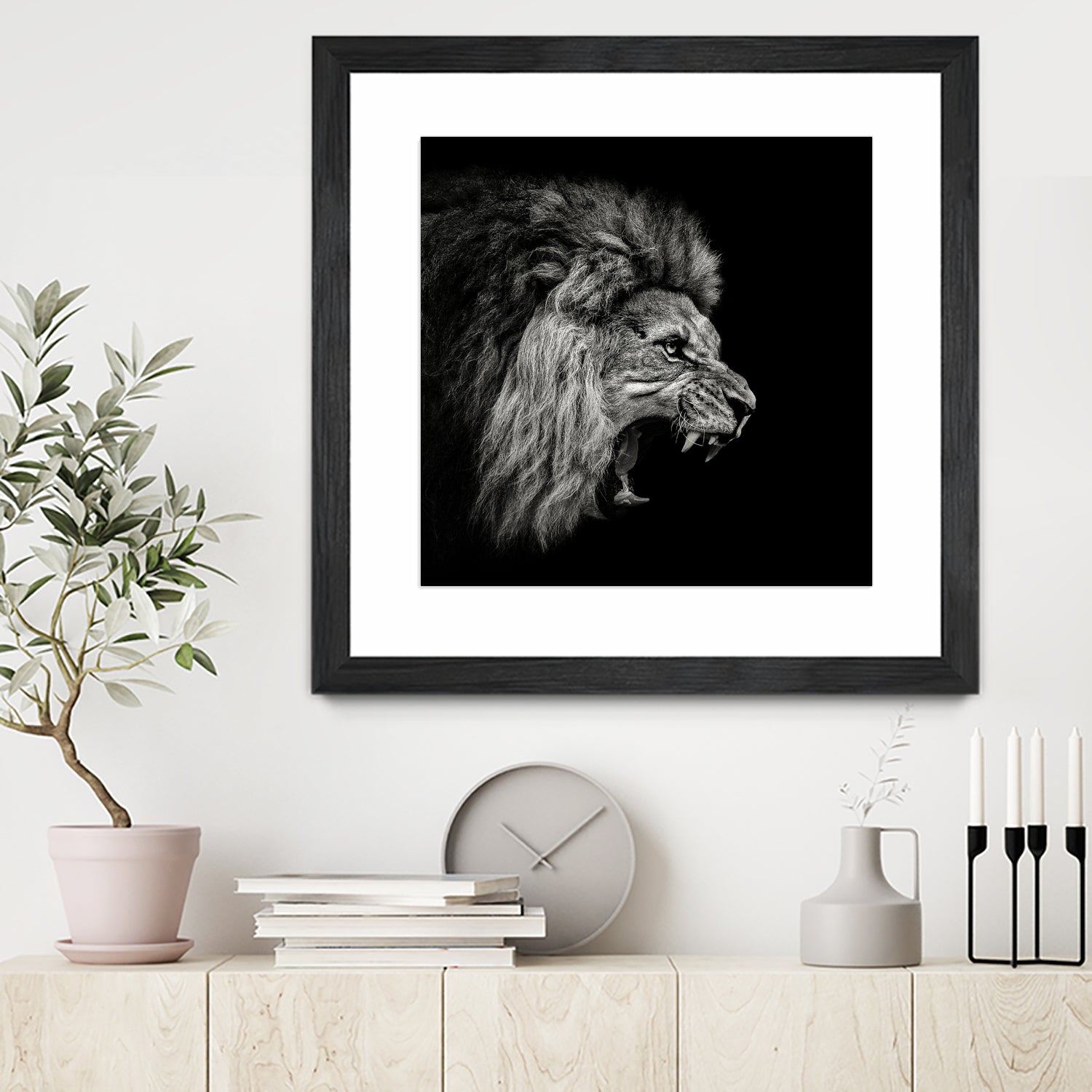 Roaring Lion #2 by Christian Meermann on GIANT ART - feline animal feline