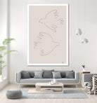 Two Doves by Pictufy on GIANT ART - line art dove