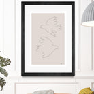 Two Doves by Pictufy on GIANT ART - line art dove