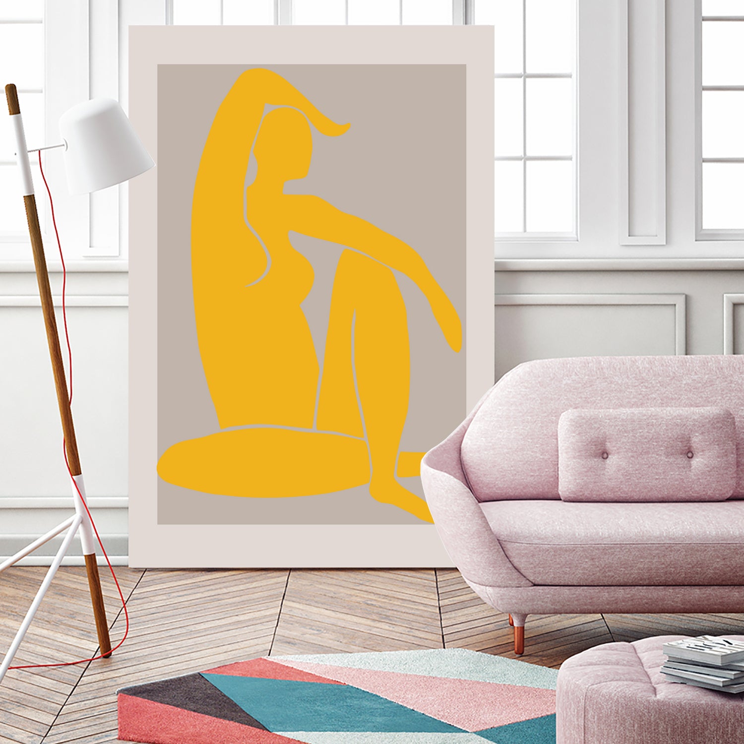 Yellow Figure by Pictufy on GIANT ART - figurative woman