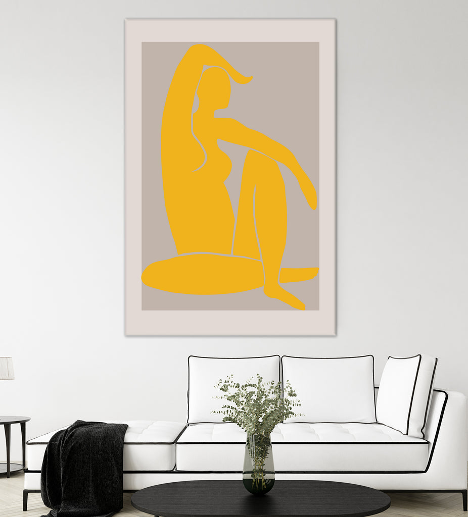 Yellow Figure by Pictufy on GIANT ART - figurative woman