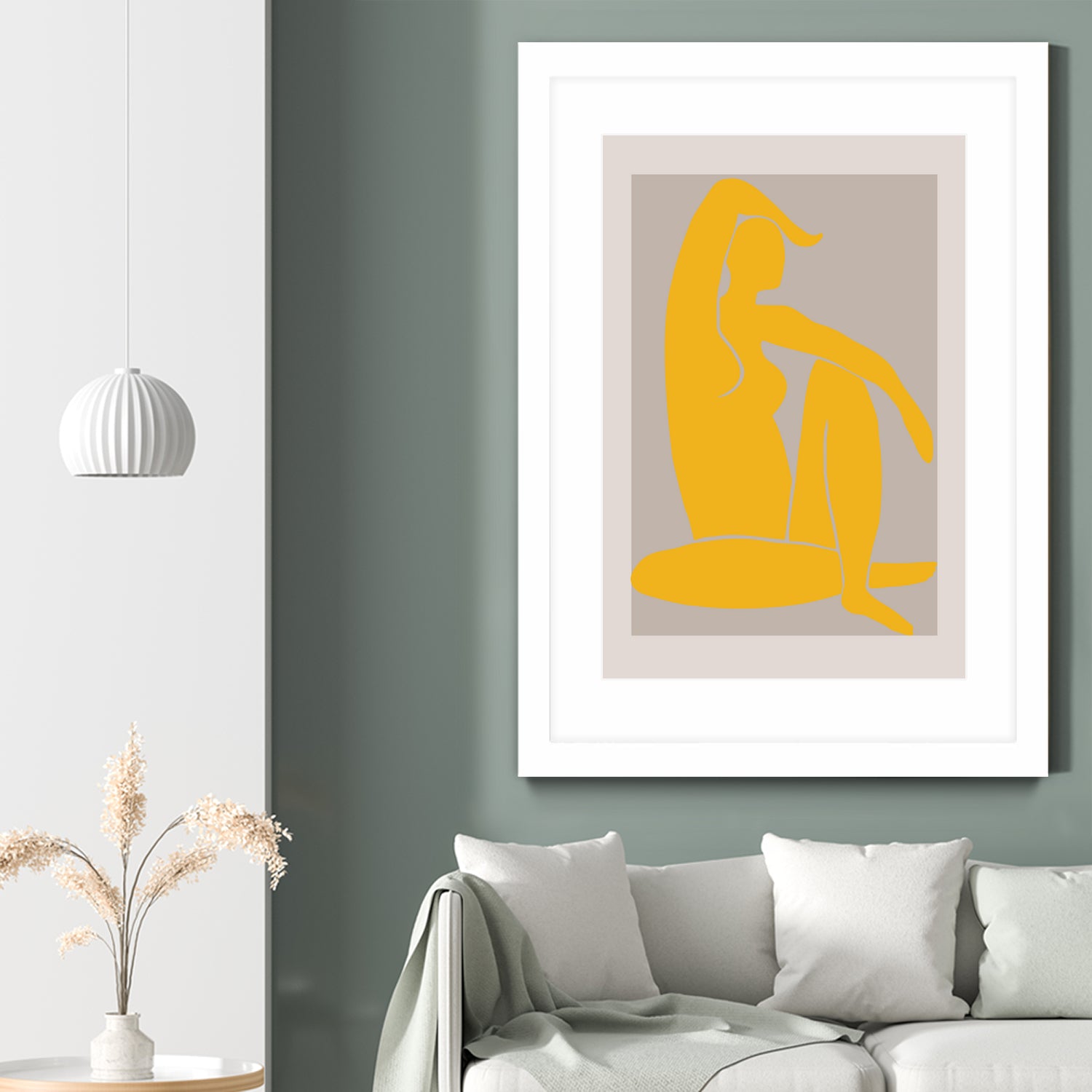 Yellow Figure by Pictufy on GIANT ART - figurative woman