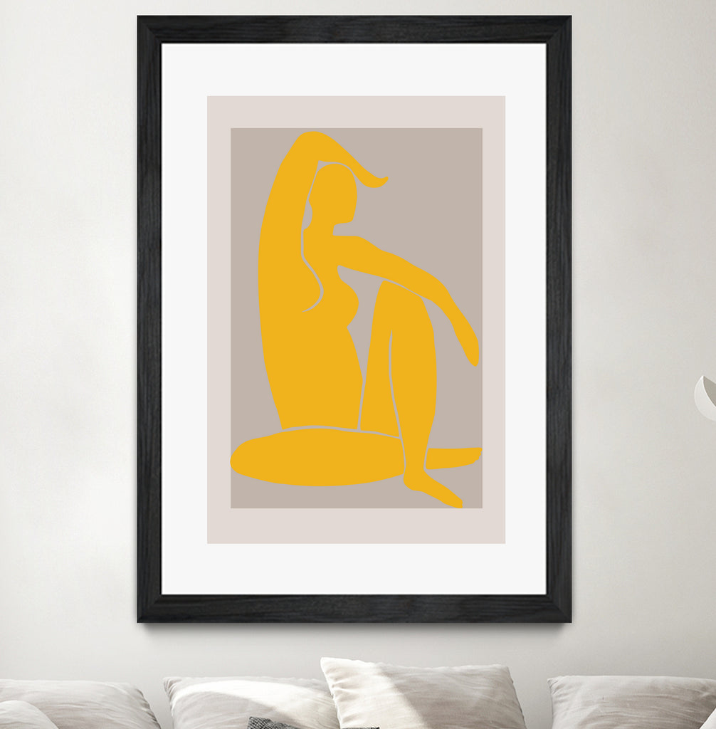 Yellow Figure by Pictufy on GIANT ART - figurative woman