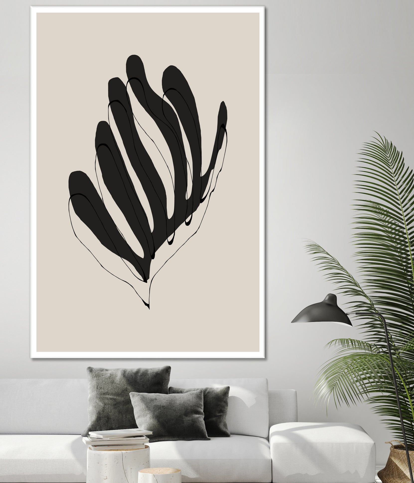 Abstract Leaf Lines by THE MIUUS STUDIO on GIANT ART - flowers and plants minimalist art