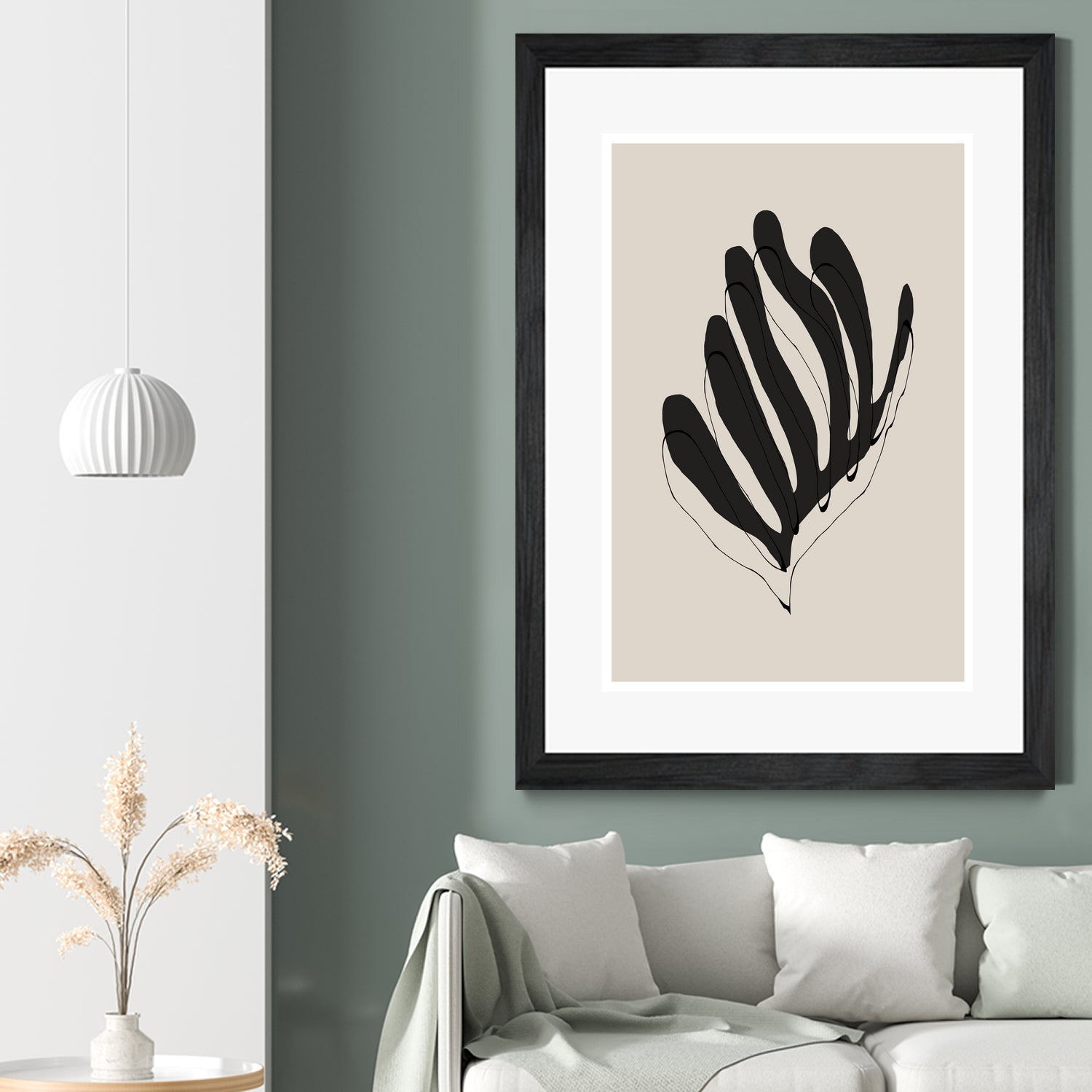 Abstract Leaf Lines by THE MIUUS STUDIO on GIANT ART - flowers and plants minimalist art