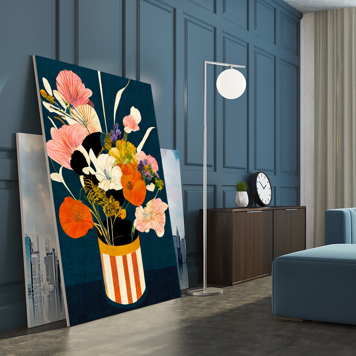 Flowers At Night by Treechild on GIANT ART - red botanical flowers and plants