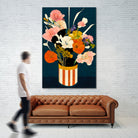 Flowers At Night by Treechild on GIANT ART - red botanical flowers and plants