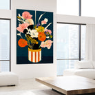 Flowers At Night by Treechild on GIANT ART - red botanical flowers and plants