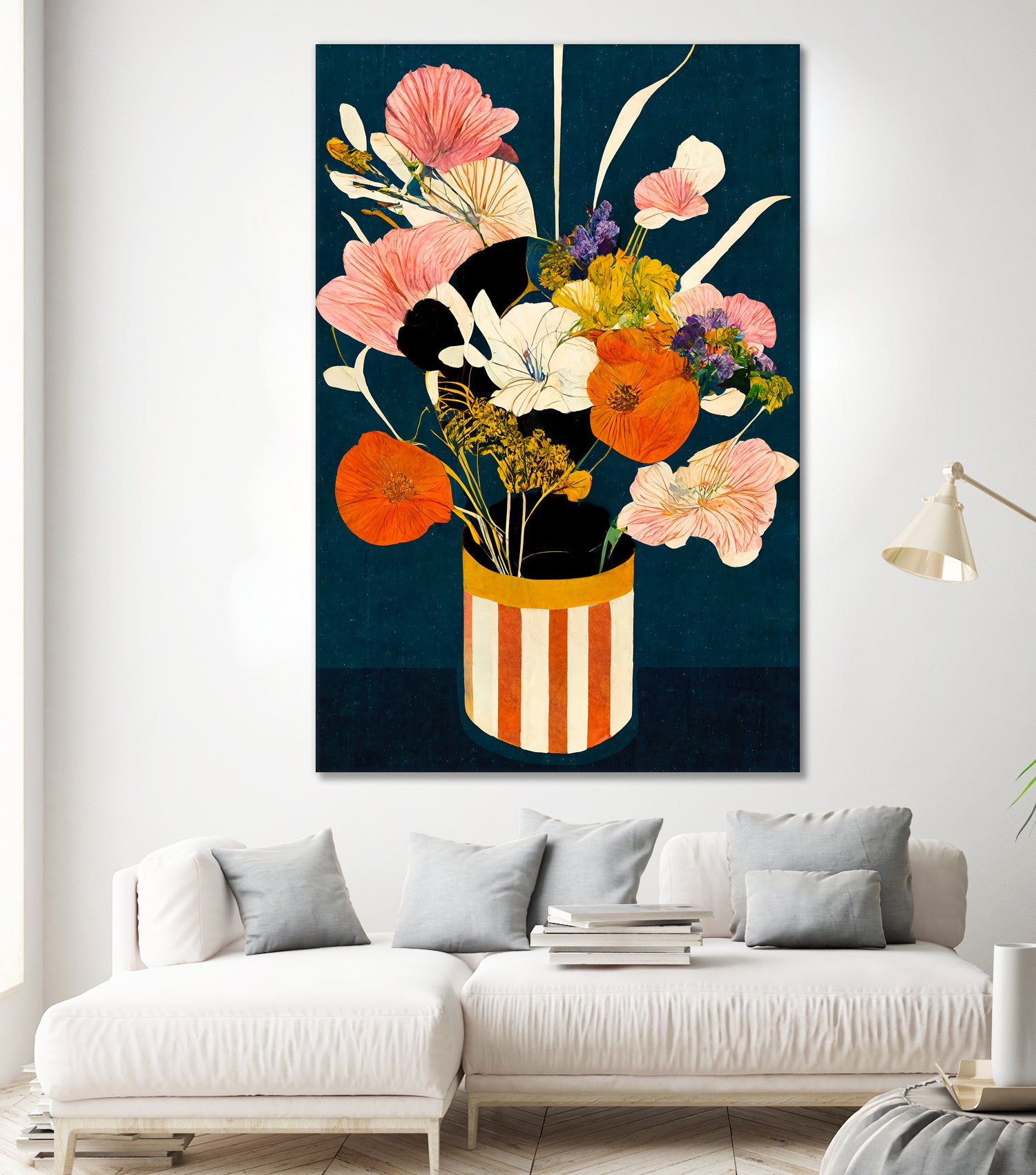 Flowers At Night by Treechild on GIANT ART - red botanical flowers and plants