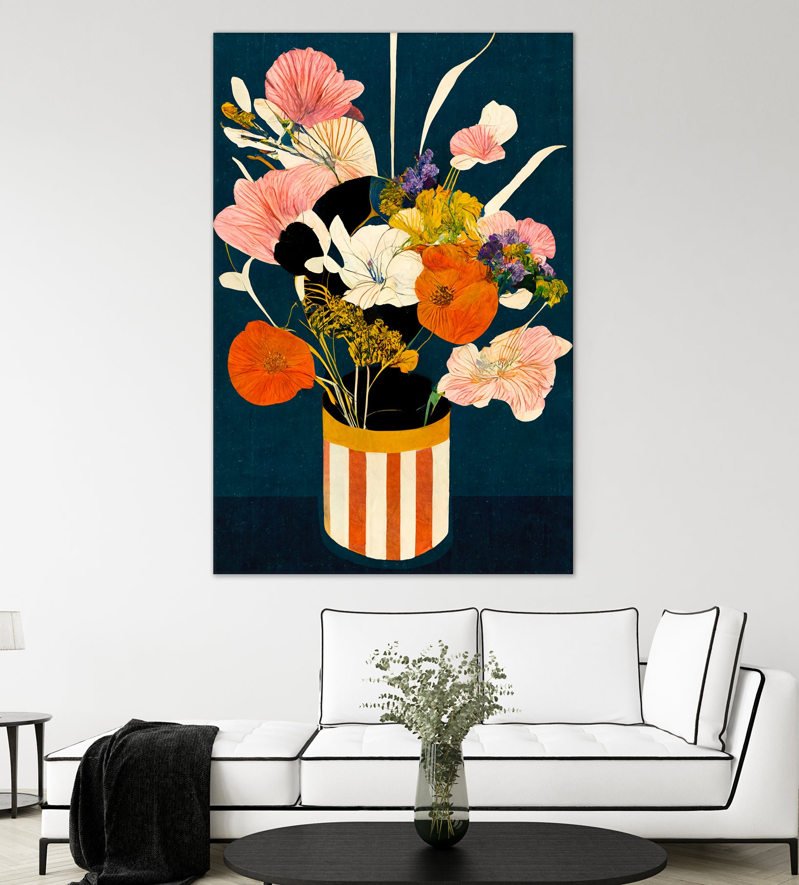 Flowers At Night by Treechild on GIANT ART - red botanical flowers and plants