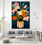 Flowers At Night by Treechild on GIANT ART - red botanical flowers and plants