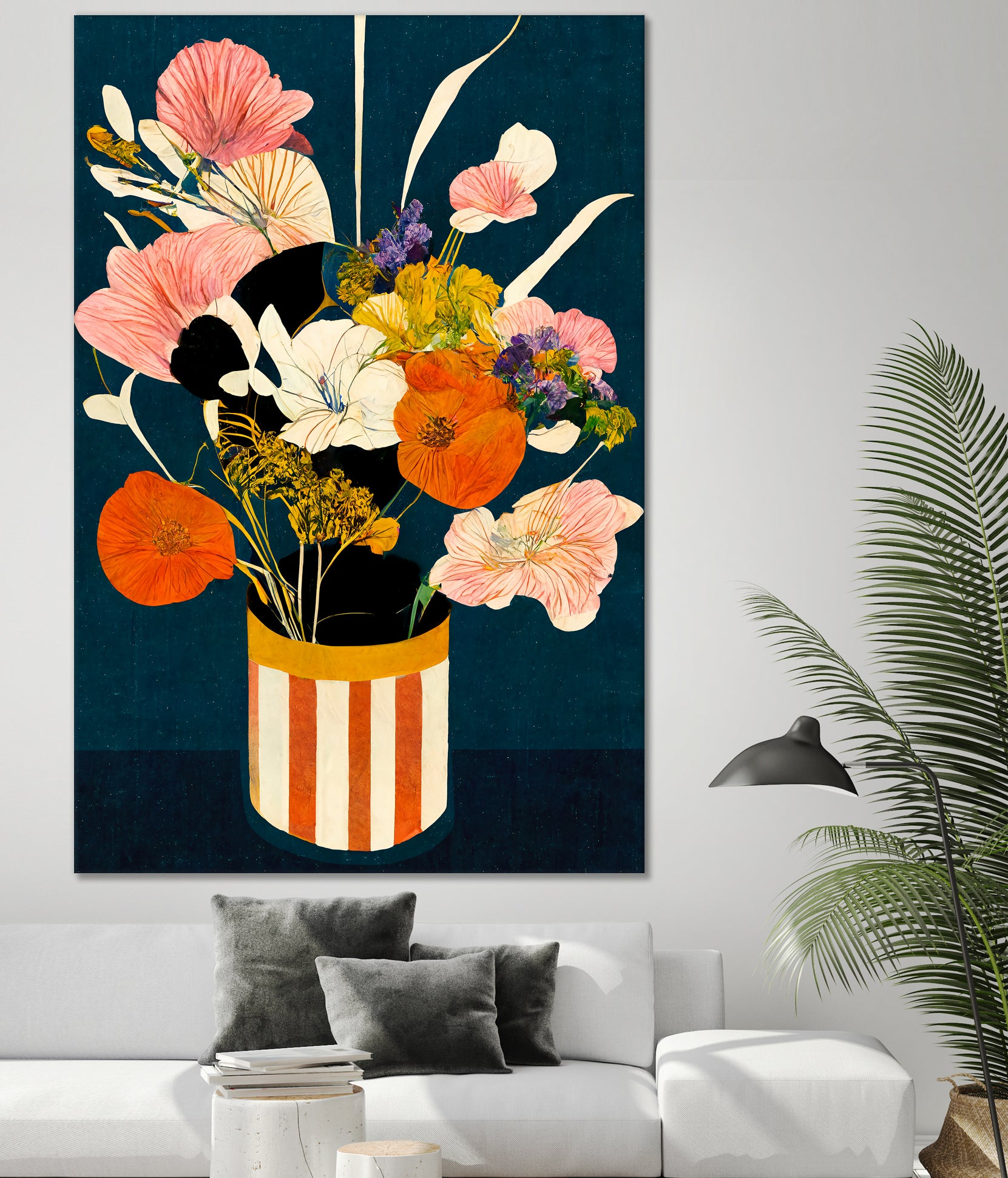 Flowers At Night by Treechild on GIANT ART - red botanical flowers and plants