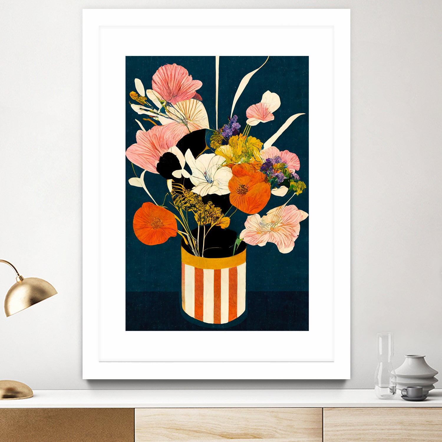 Flowers At Night by Treechild on GIANT ART - red botanical flowers and plants