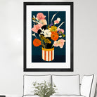 Flowers At Night by Treechild on GIANT ART - red botanical flowers and plants