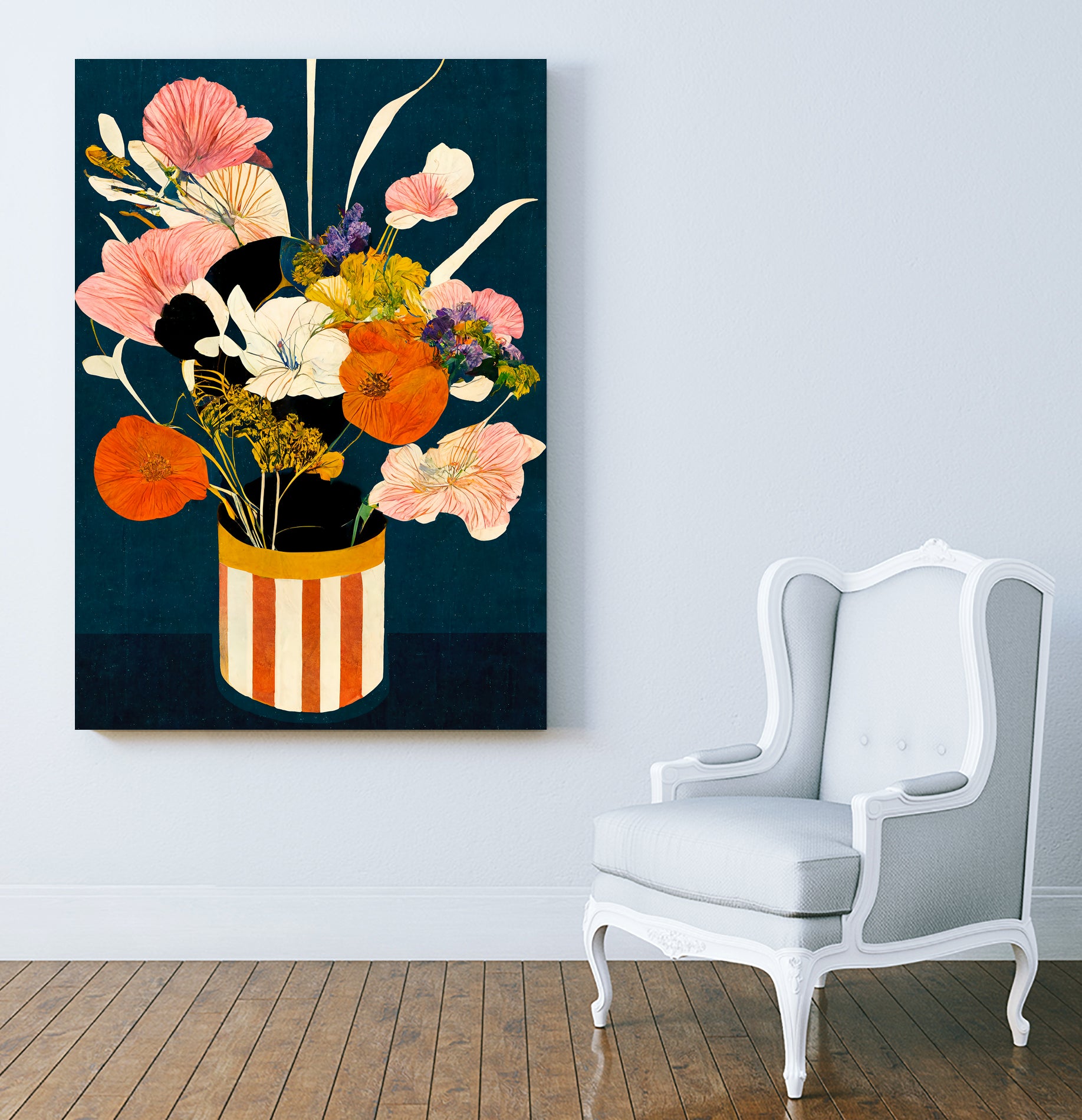 Flowers At Night by Treechild on GIANT ART - red botanical flowers and plants