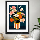 Flowers At Night by Treechild on GIANT ART - red botanical flowers and plants