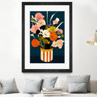 Flowers At Night by Treechild on GIANT ART - red botanical flowers and plants