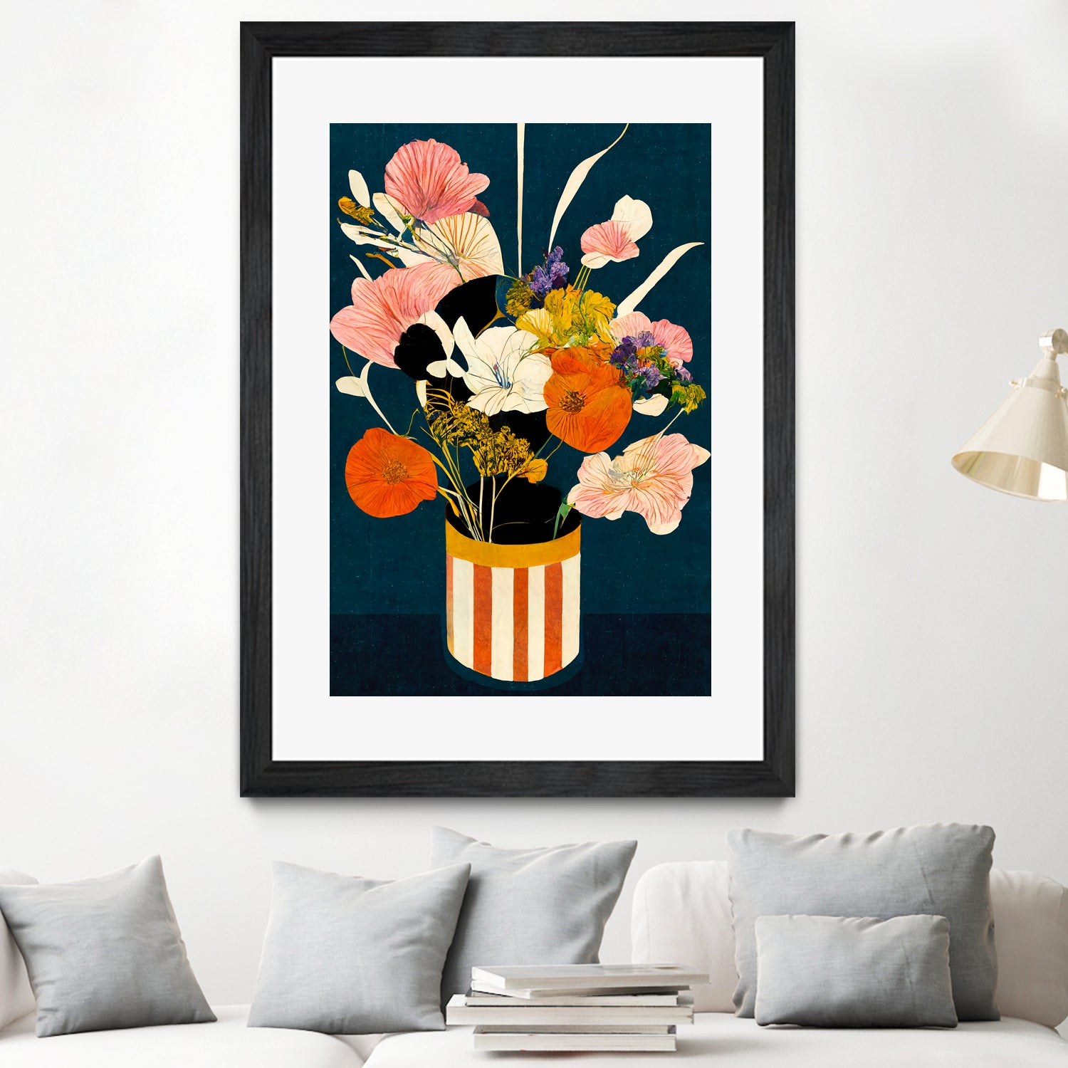 Flowers At Night by Treechild on GIANT ART - red botanical flowers and plants