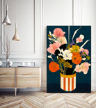 Flowers At Night by Treechild on GIANT ART - red botanical flowers and plants