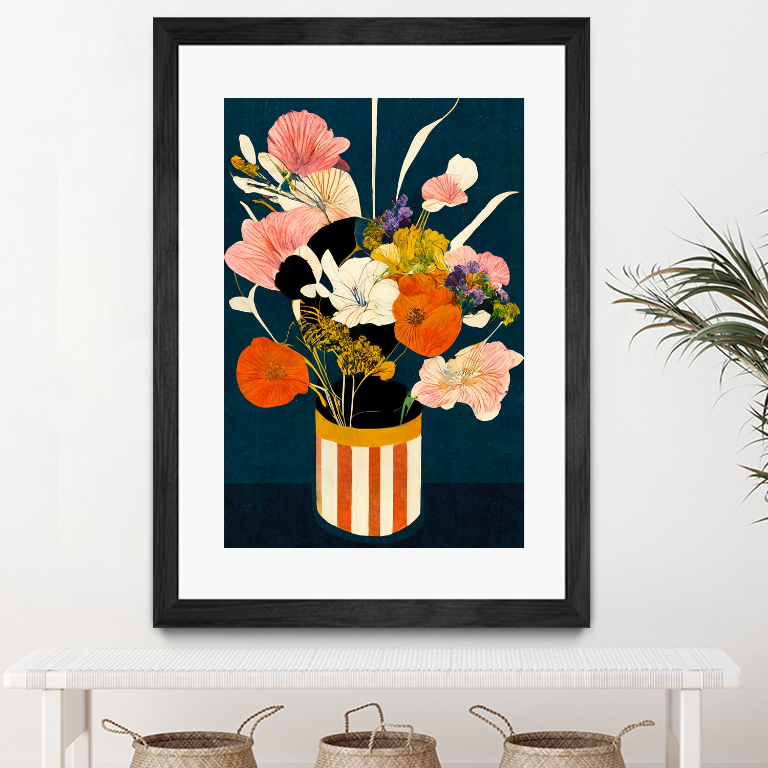 Flowers At Night by Treechild on GIANT ART - red botanical flowers and plants