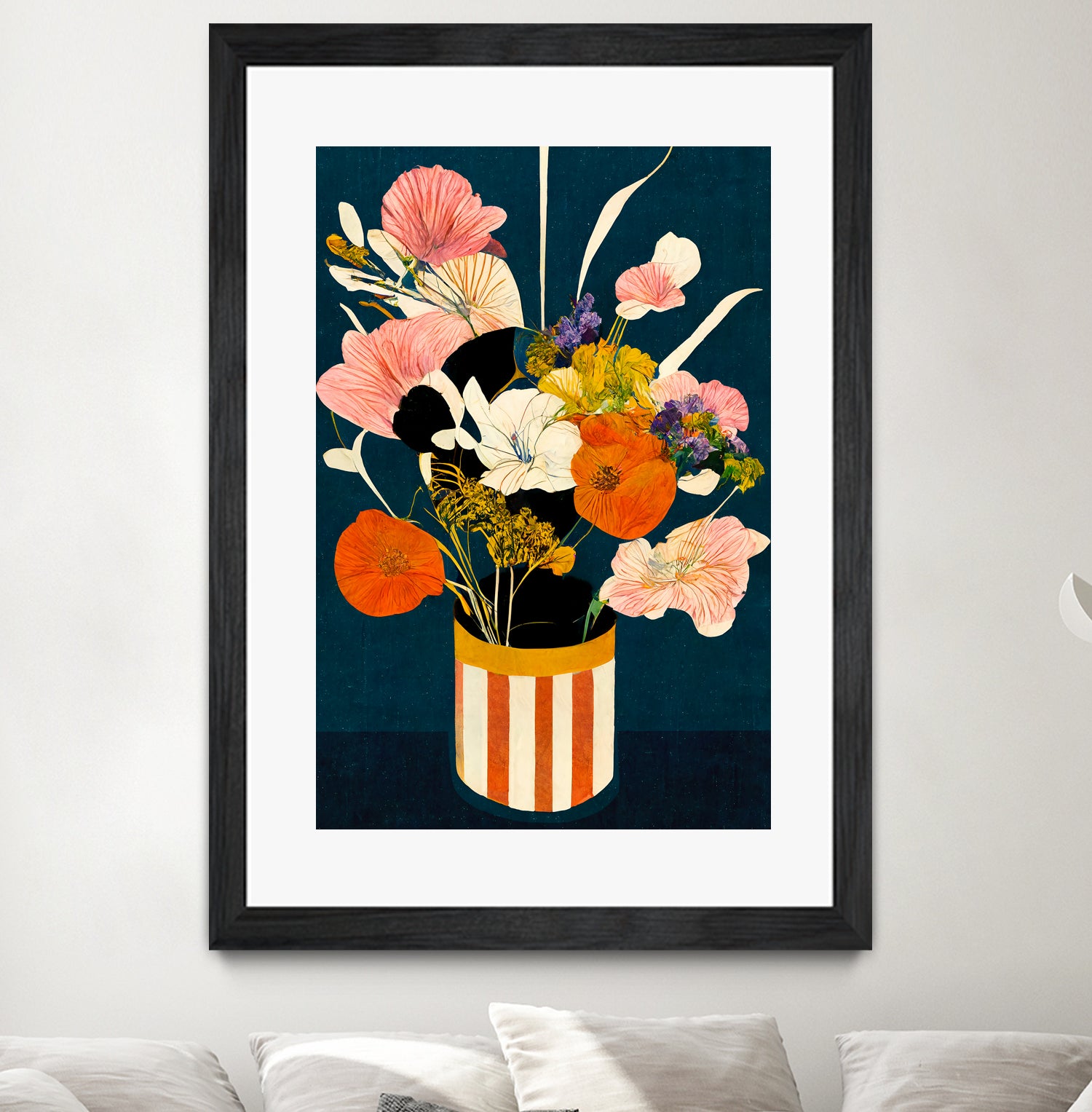 Flowers At Night by Treechild on GIANT ART - red botanical flowers and plants