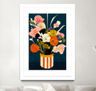 Flowers At Night by Treechild on GIANT ART - red botanical flowers and plants