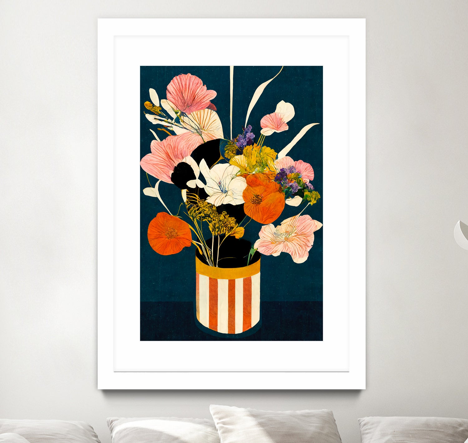 Flowers At Night by Treechild on GIANT ART - red botanical flowers and plants