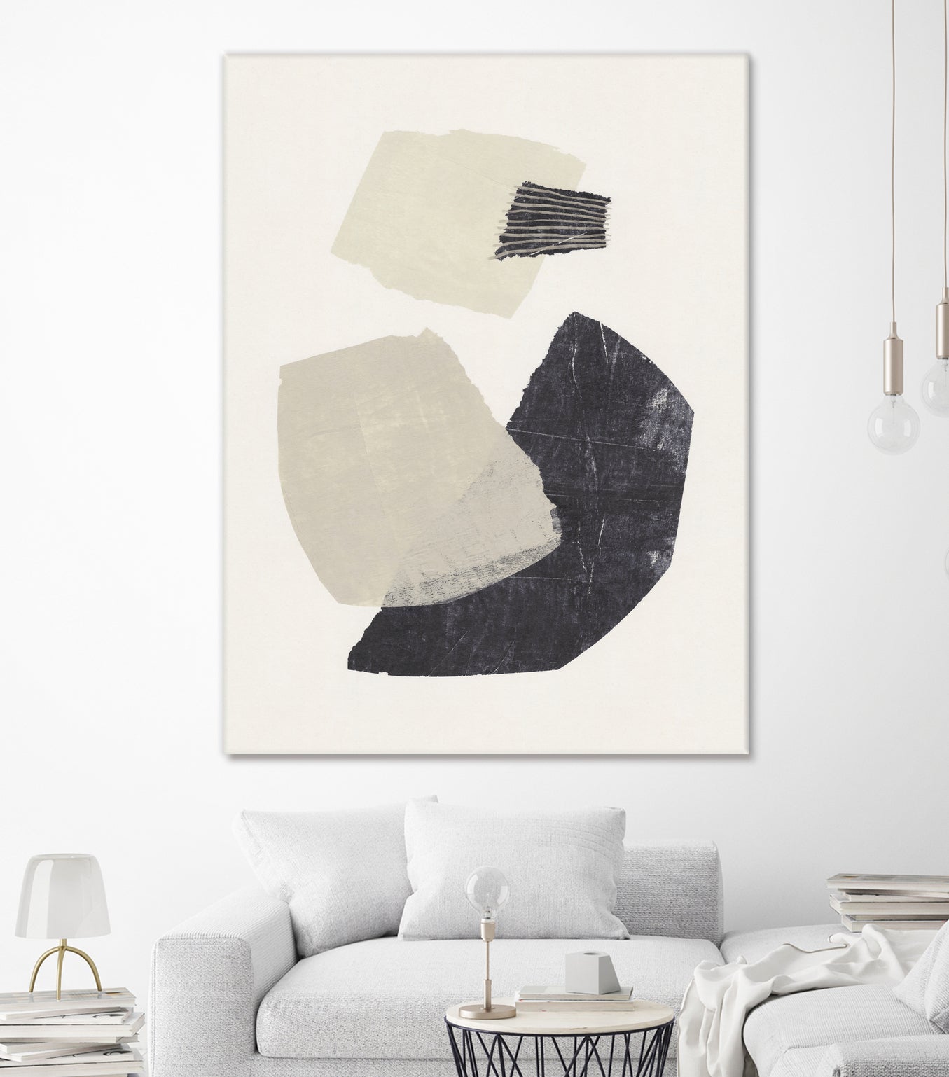 Monochrome Shapes #1 by Alisa Galitsyna on GIANT ART - collage abstract collage