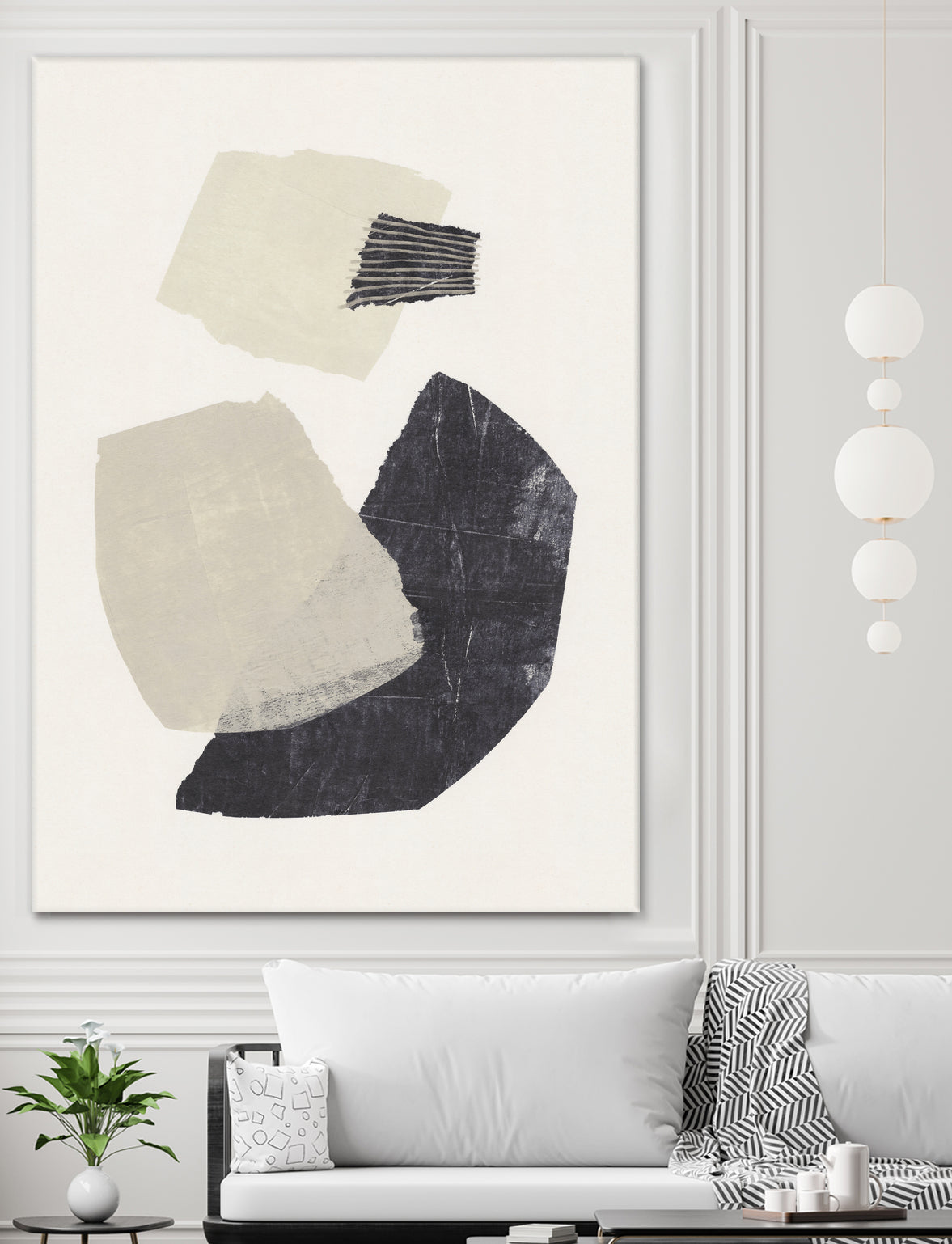Monochrome Shapes #1 by Alisa Galitsyna on GIANT ART - collage abstract collage