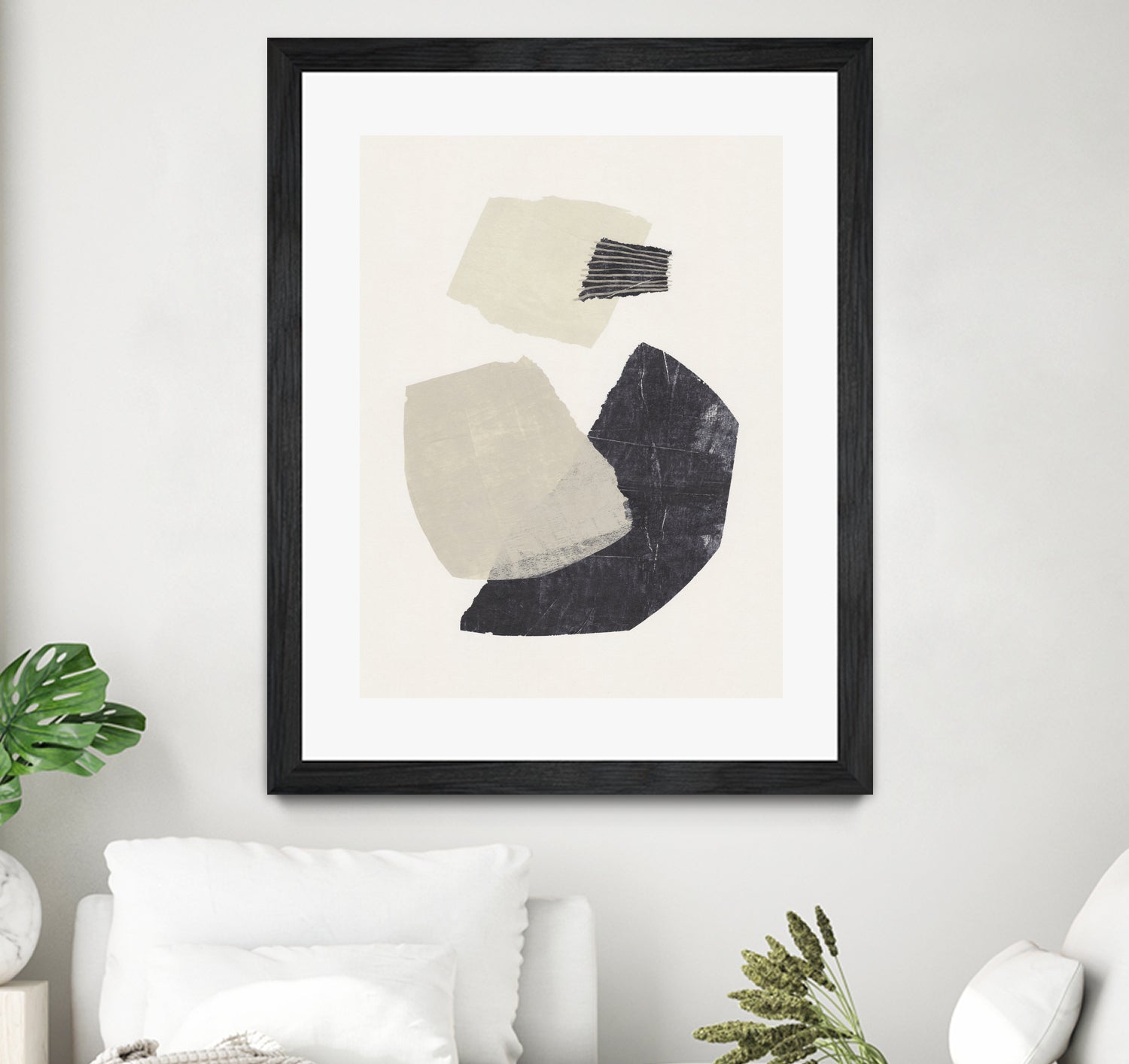 Monochrome Shapes #1 by Alisa Galitsyna on GIANT ART - collage abstract collage