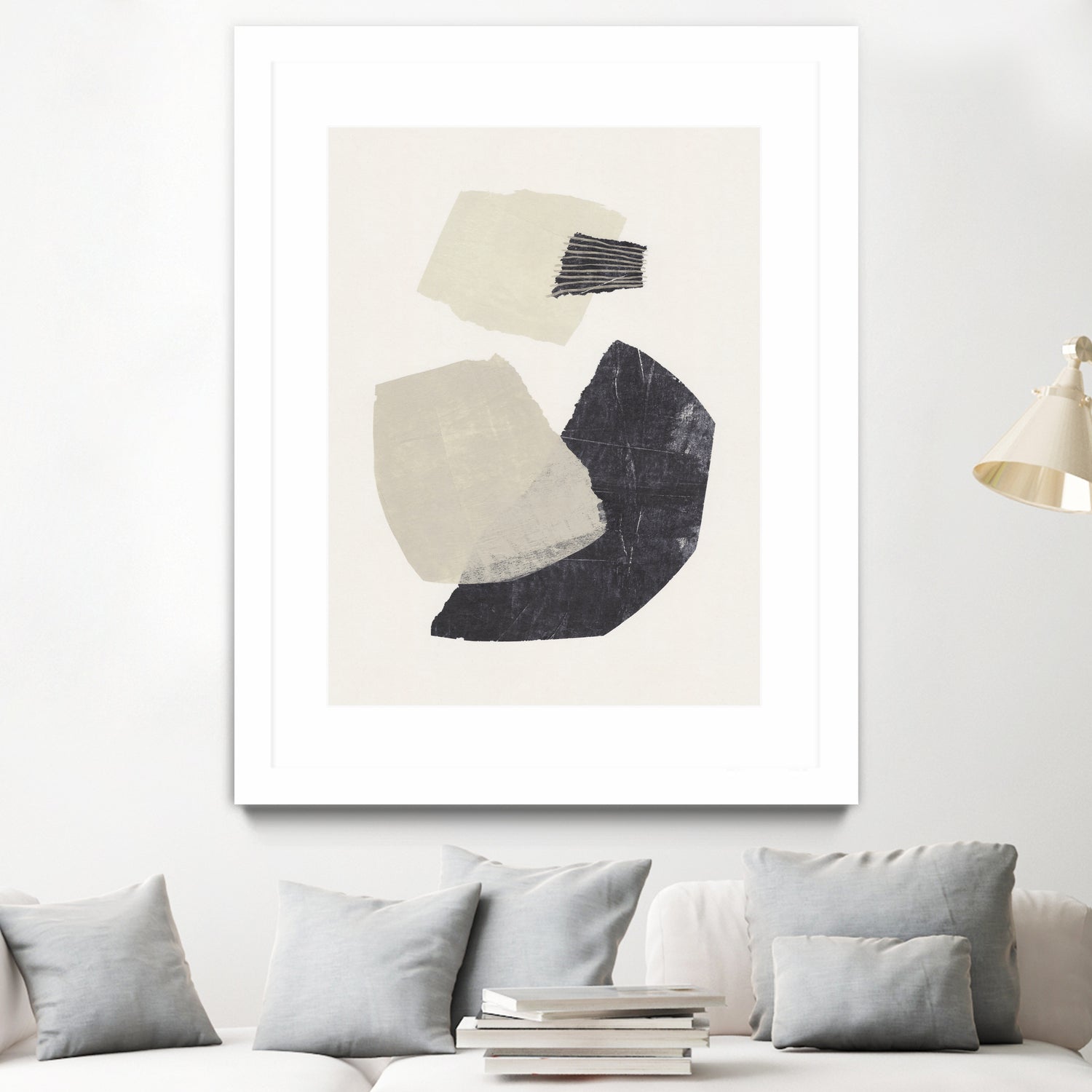 Monochrome Shapes #1 by Alisa Galitsyna on GIANT ART - collage abstract collage