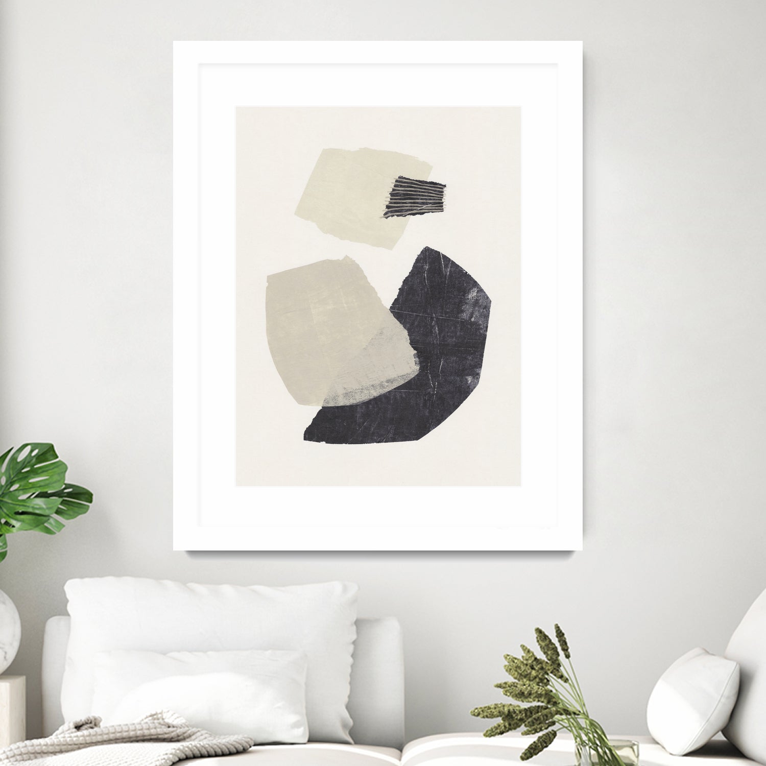 Monochrome Shapes #1 by Alisa Galitsyna on GIANT ART - collage abstract collage