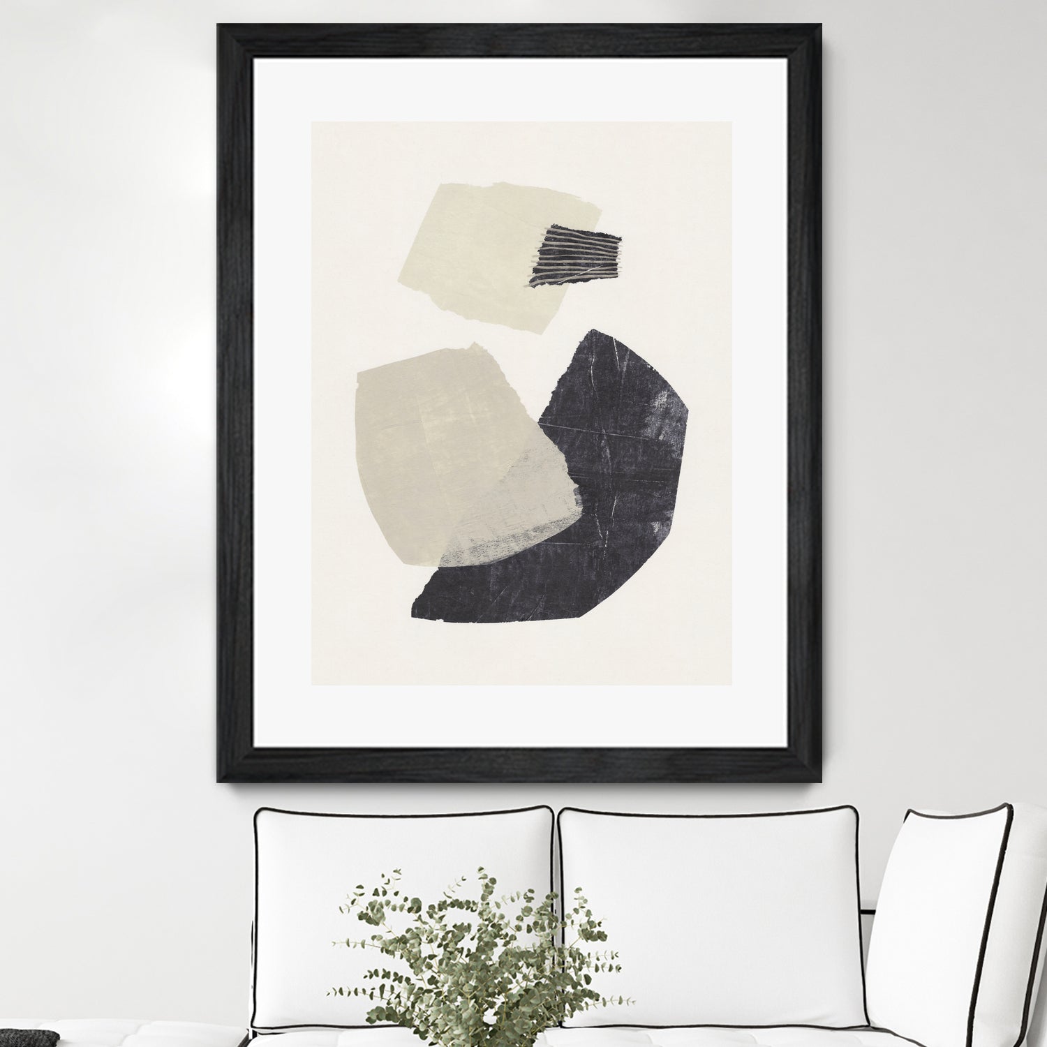 Monochrome Shapes #1 by Alisa Galitsyna on GIANT ART - collage abstract collage