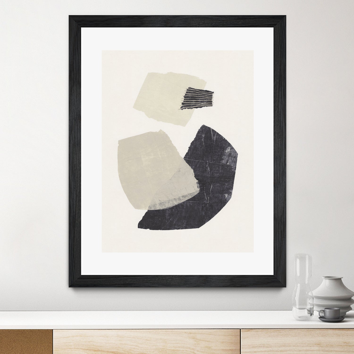 Monochrome Shapes #1 by Alisa Galitsyna on GIANT ART - collage abstract collage