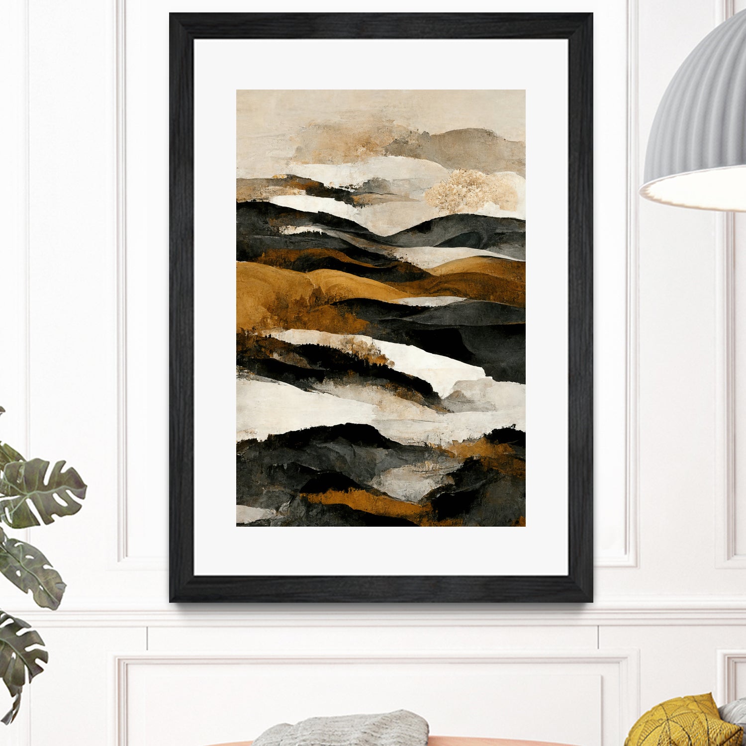 Ochre And Beige Mountains by Treechild on GIANT ART - illustration mountains