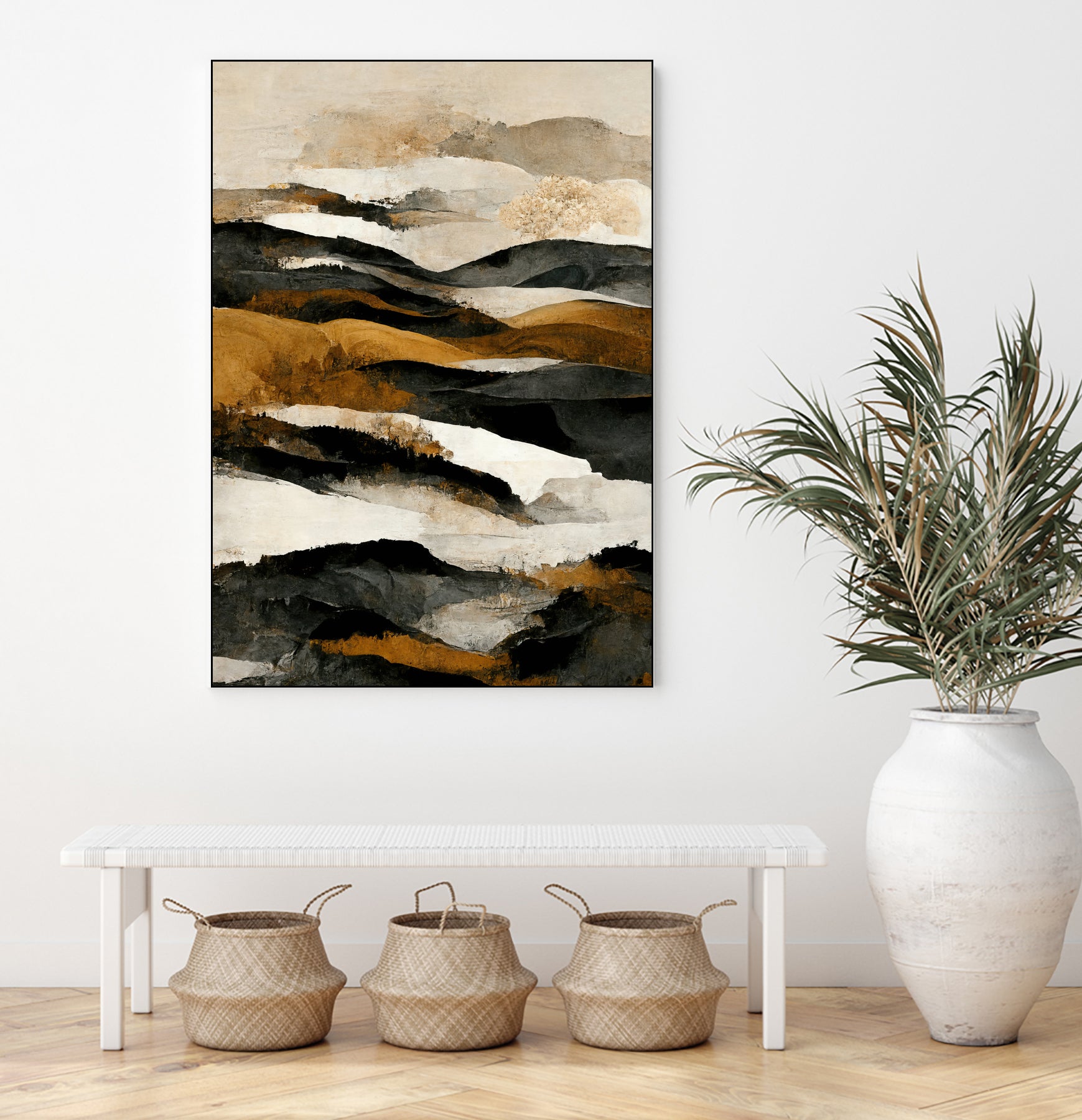 Ochre And Beige Mountains by Treechild on GIANT ART - illustration mountains