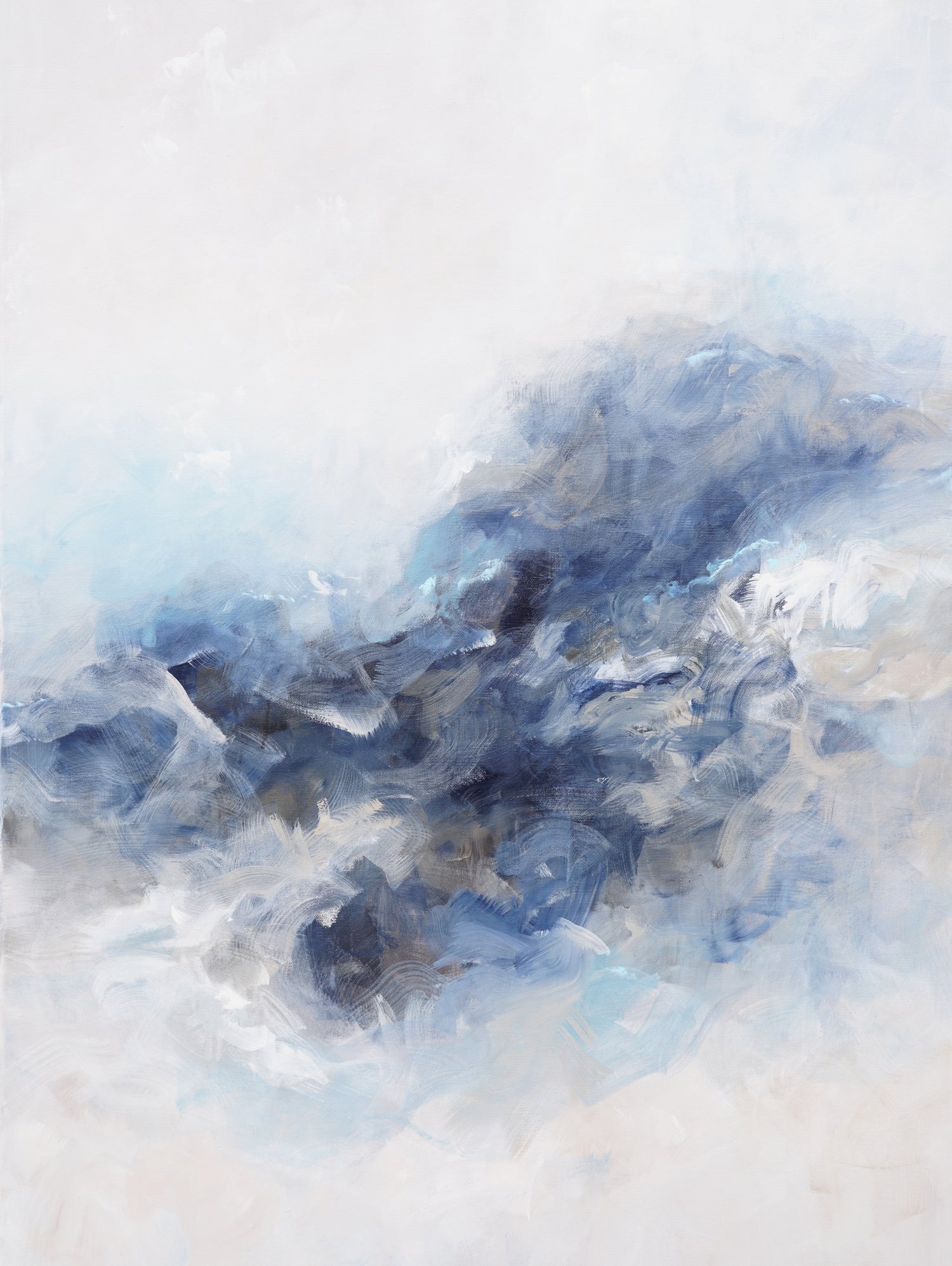 Expressionist Blue Abstract by Francoise Wattre on GIANT ART - paintings abstract art