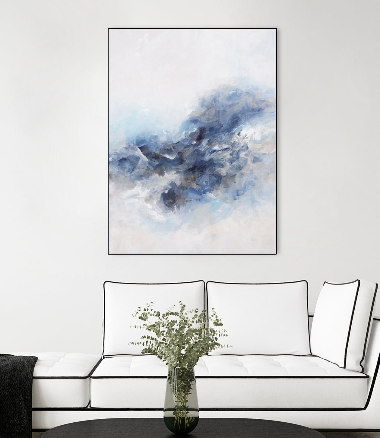 Expressionist Blue Abstract by Francoise Wattre on GIANT ART - paintings abstract art