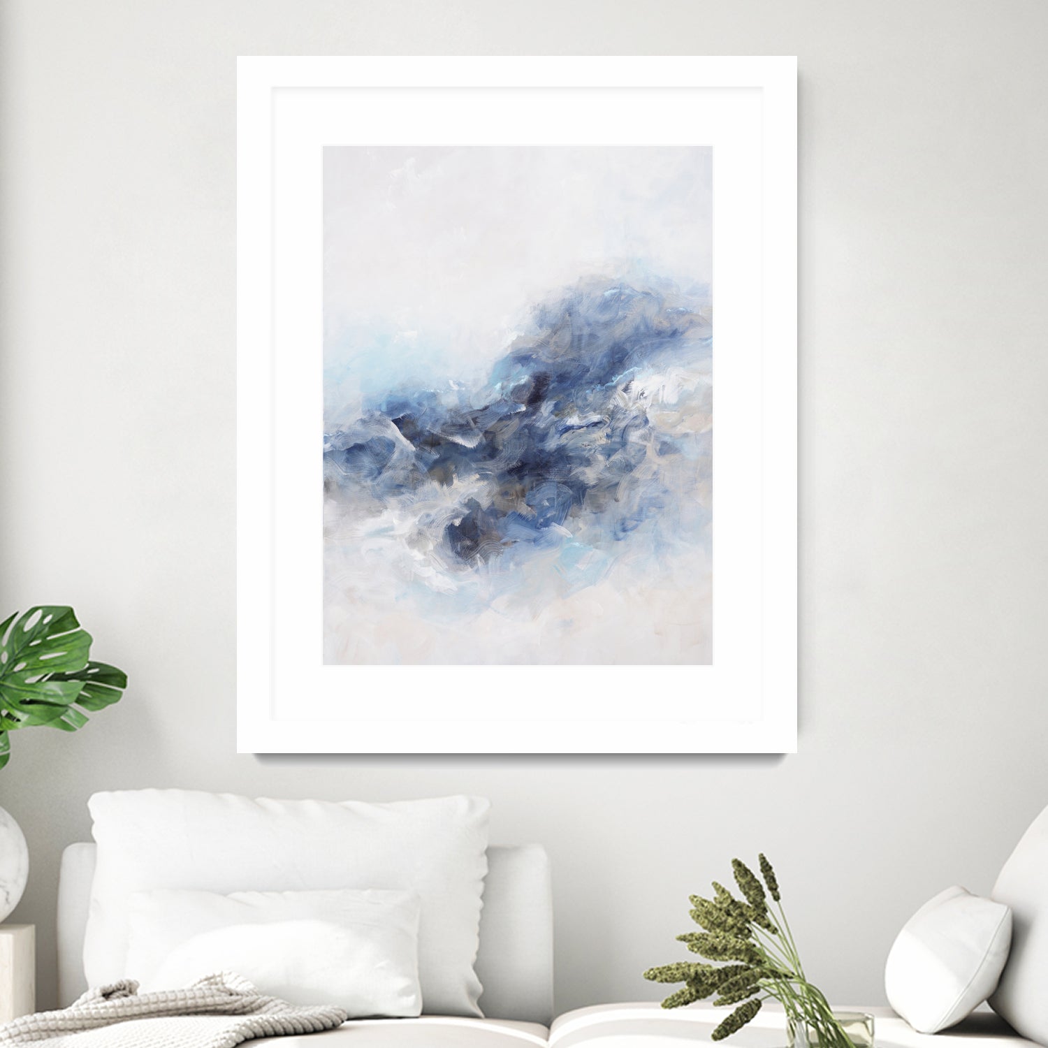 Expressionist Blue Abstract by Francoise Wattre on GIANT ART - paintings abstract art
